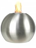 Pflanzwerk® Premium Feuerkugel aus Edelstahl - Durchmesser ca. 40cm inkl. 500ml Bio-Ethanol Brenngel + Handschuh - Deutsche Qualitätsware