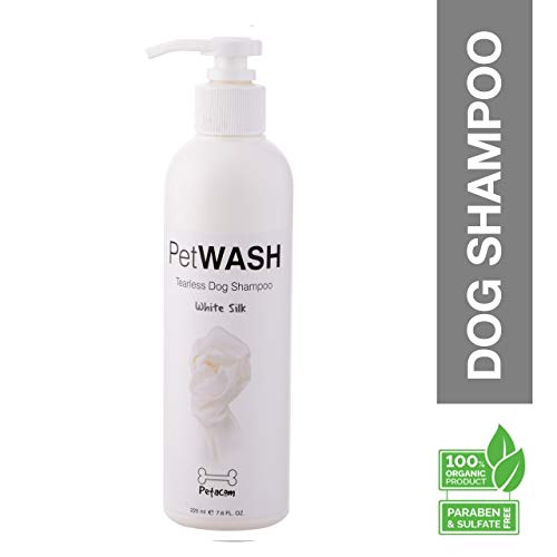 PETACOM Petawash Dog Shampoo - Tearless Formula White Silk, 225ml