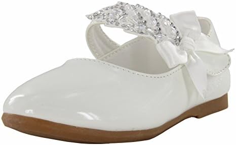 Maxu Little Girl Ballet Mary Jane Shoe,White,Little Kid,10UK