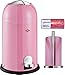 Produktbild Wesco Kickmaster junior 12-Liter Abfallsammler pink + Küchenrollenhalter pink + 28 Müllbeutel im Set