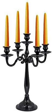5 Arm Black Candelabras Wedding Table Centrepieces Taper Candle Holders Chandeliers 40CMS Tall