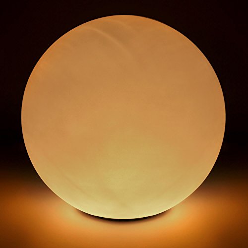 Lightcraft • Shineball XL • Gartenleuchte • Außenleuchte • Kugelleuchte aussen • für Garten und Außenanlagen • 50 cm Durchmesser • robuster Kunststoff • Fassung E27 • 40 Watt max. • spritzwassergeschützt • winterfest • Erdnägel • einfache Montage • weiß - 2