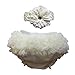 Wennikids Baby Girls Chiffon Bloomers Diaper Cover and Headband Set Small White