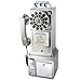 Price comparison product image 50's Style Phone Us-Chrome Phone US 50's Style House Phone Telefongerät Fernsprecher Fernsprechapparat Phone Funkfernsprecher Communicator Festnetzanschluss Retro Look