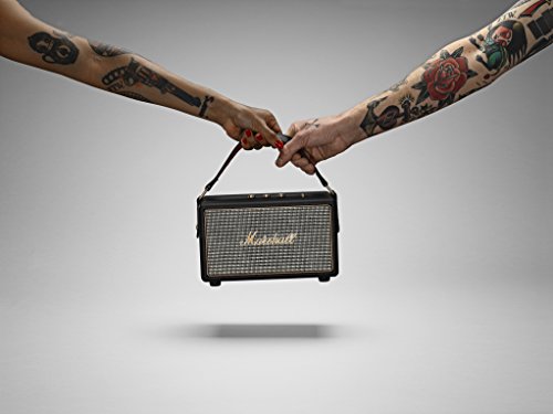 Marshall Speaker Kilburn Portatile a Batteria Bluetooth per MP3/Smartphone, Nero