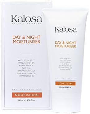 Kalosa Organic Natural Skincare Nourishing Day and Night Moisturiser 100% Vegetarian. 100ml. No Parabens. Made in UK. No Mineral Oils. No Sulphates. No Animal Testing. No Palm Oil. No DEA. KALNOU2