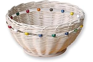 Zita's Creative Bastelset - Korb mit Holzperlen, Flechten, Korbflechten, Schilf Set, Peddigrohr, Flechtmaterial, Flechtset, Rattan