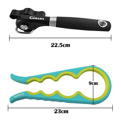 Universal Dosenöffner Flaschenöffner Multi Öffner Set, GIMARS Sicherheitsdosenöffner mit Deckelöffner / Glasöffner, ergonomisches rutschfestes Design, schneidet ohne scharfe Kanten - 4