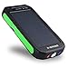 Produktbild X-DNENG Solar Power Bank 12000mAh mit Dual USB Ports Superbright Led Taschenlampen Wasserdicht Portable Solar Ladegerät für Telefon, Tablet, Gopro (Schwarz + Grün)