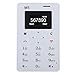 Produktbild Ultra Thin M5 Card Phone 4.5mm Mini Pocket Mobile Credit Card Slim Phone Multi-Language Support Keyboard for Students - White