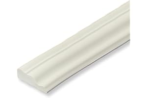 GELINTONG Wall Trim Line,Flexible Self Adhesive Foam Crown Moulding Trim,Decorative Strip. Coving for Wall Borders, Skirting Border,Ceilings,Parlor TV Background,Internal Door & Window Frame Kits,5m Cream