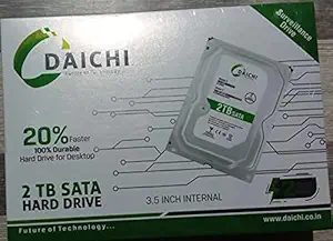 Daichi 2 TB SATA 3.5 Inch Desktop Internal Hard Drive with 2 Year Warranty