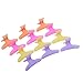 Anself Plastic Colorful Transparent Hairdressing Tool Butterfly Hair Claw Salon Section Clip Clamps (12pcs)