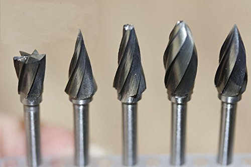 SMO 10 Stück Hartmetall-Frässtift-SET SMO 10 pec 1/20.32 cm-für Dremel-Werkzeug für Heimwerker Holzbearbeitung, Schnitzen Gravur Bohren - 3