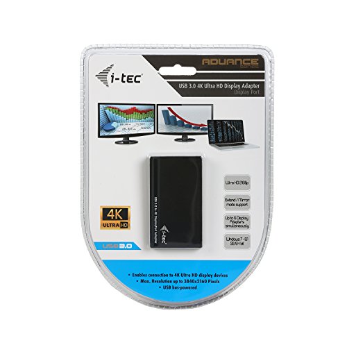 i-tec USB 3.0 4K Ultra HD Display Adapter – 1x Display Port 4K Ultra HD 3840×2160 px, Externe Monitor Grafikkarte - 7