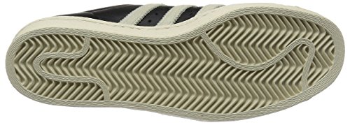 adidas Unisex-Erwachsene Superstar 80s Turnschuhe, Blau (Cblack/Ftwwht/Goldmt), 41 1/3 EU -