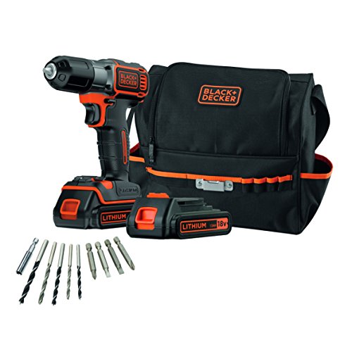 Black and Decker Taladro atornillador Autosense 18V con batería + 10 accesorios