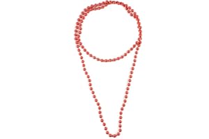 Mytoptrendz® Plain Bead Necklace Single Strand Long Rope Wrap Around Girls Women Fashion Accessories