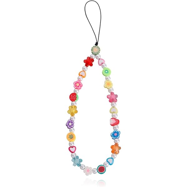 Cordino Per Cellulare Con Perline Di Cristallo - 2 Pezzi Laccetto Da Collo O Polso | Regalo Elegante