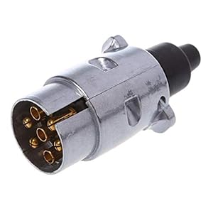 AYUN 1PC Aluminum 12V Towbar Towing Caravan Truck Cork N Type Trailer End 7-Pole Wiring Connector