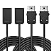 Price comparison product image MoKo SNES Classic Controller Extension Cable, [2 Pack] 3M (10ft) Extension Cable Power Cord for Super Nintendo SNES Classic Edition Controller-2017 and Mini NES Classic Edition-2016, Black