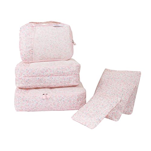 Preisvergleich Produktbild B Blesiya 6 x Koffer Organizer Reise Kleidertaschen - Rosa