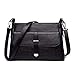 Produktbild Xbowobag Damenhandtasche Umhängetasche Umhängetasche Weibliche Weiche Haut Mittleren Alters Mutter Tasche Mode Dame Schulter Diagonal Crossbody Schwarz