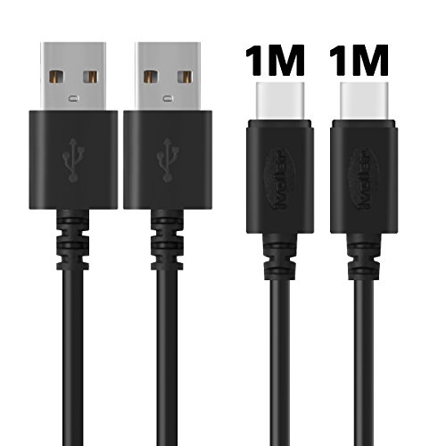 [2-Pack] USB Type C Kabel, iVoler [3ft/1m] High-Speed Type-C auf Type-A USB 2.0 [USB C auf USB A] Datenkabel für Huawei P9 / P9 Plus, LG G5,HTC 10,Nexus 6P/5X, Asus Zenfone 3 ZE552KL 5.5'',Microsoft Lumia 950/950XL, Oneplus 2 / 3, Xiaomi Mi 5, Apple neue MacBook 12 Zoll, ChromeBook Pixel, Nokia N1, Handy,Tablet und andere Type-C Unterstützte Geräte