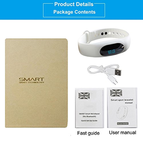 AsiaLONG Schrittzähler Armband Uhr Fitness Tracker Ohne Bluetooth mit Zeit, Dtum, Kalorienzähler, Schlafüberwachung, Entfernung, Geschwindigkeit Ohne APP Handy für Sport Outdoor - 9