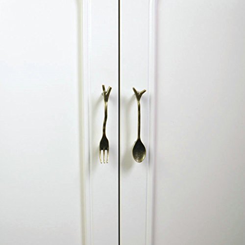 Gazechimp Kreative Gabel Design Möbelknopf Griffe Knopf für Schrank Kleiderschrank Schublade 76mm - 9