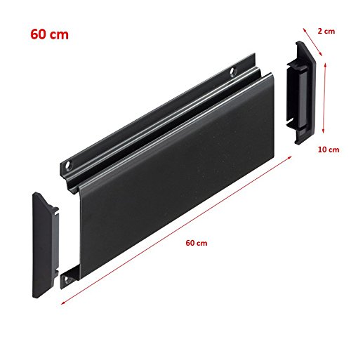 Preisvergleich Produktbild Führungsschiene Geräteleiste für Gerätehalter Stahl Wandhalterung Haken Halter Garage Garten Werkstatt Wandhalter 60cm