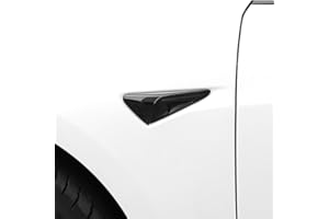 STAMOO HW 3.0 ABS Turn Signal Side Camera Protection Cover for Tesla Model 3 (2016-2022) Model Y(2020-2022) Model S X(2012-2020) Carbon Fiber Pattern Side Camera Protector Trim (Gloss Black)