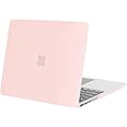MOSISO Case Only Compatible with Microsoft Surface Laptop Go 3/2/1 12.4 inch 2023 2022 2020 Release (Models: 2013 & 1943), Protective Plastic Hard Shell Case Cover, Chalk Pink