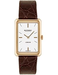 Rotary GS90991/02 - Reloj de pulsera hombre, piel, color marrón