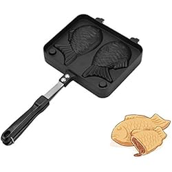 Yosoo Assiette Taiyaki en Forme de Poisson Poêle en Alliage d'aluminium Japonais Casserole Pochoir à Gâteau DIY Moule de Gateau Pâtissier