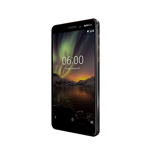 Nokia 6 Dual SIM Smartphone VERSION 2018 - deutsche Ware (5,5 Zoll IPS Full-HD Display, 32GB ROM, 3GB RAM, 16 Megapixel RÃ¼ckkamera + 8MP Frontkamera, LTE, Pure Android 8 Oreo, Schnellladefunktion, MP3 Player, FM Radio, NFC, Wecker) inkl. Displayschutzfolie - schwarz/kupfer [Exklusiv bei Amazon]