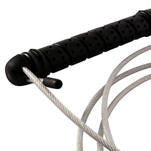 Springseil aus Stahl Professional Studio Qualität mit herausnehmbaren Gewichten Sprungseil - 4
