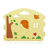 BABY VIVO Laufgitter Laufstall Baby Absperrgitter Krabbelgitter Schutzgitter für Kinder aus Kunststoff mit Tür und Spielzeug 14 Elemente - 6