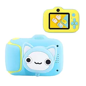 Kids Music Digital Camera 12.0MP Rechargeable Kids Camera with 2.0 Inch 1080P IPS Screen 32GB Memory Card Child Camcorder Gift for Age 3-10 Kids (Blue)