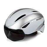 【Circunferencia de cabeza ajustable】: el casco de bicicleta de carretera tiene un tamaño estándar, equipado con un regulador y correas laterales que hacen que el casco para ciclismo se ajuste a diferentes formas de cabeza 57-61cm（22.44 "-24.01").