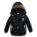 Produktbild VENMO Mode Kinder Mantel Mädchen Dicke Kleidung Gepolsterte Winterjacke Daunenjacke Jungen Jacke Daunenjacken mit Kapuze Ultraleichte Wattierte Steppjacke Strickjacke Daunenmantel (4T, Black)