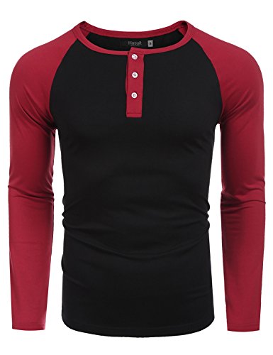 Book's Cover of Hasuit Homme Tshirt Polo Casual Manches Longues Col à Boutons