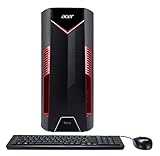 Acer Nitro N50-600 Gaming PC - (Intel Core i5-9400F, 8GB RAM, 1TB HDD, Nvidia GeForce GTX 1650, DVD/RW,USB Keyboard and Mouse, Windows 10, Black/Red)