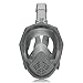 Produktbild Forsea (Grey) (Large Size) Faltbarer Atemschlauch Full Face Schnorchel Maske 180 ° Panorama-Ansicht Arc Diving Mask Anti-Fog und Anti-Leck mit verstellbaren Kopfriemen Design für Erwachsene Kinder