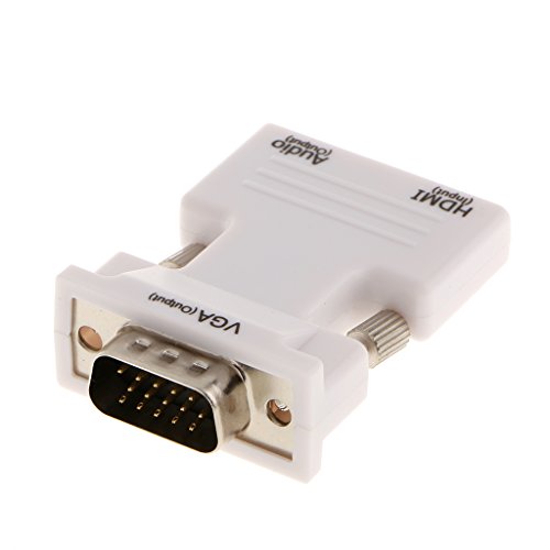Generic HDMI Busche auf VGA Audio Kabel Konverter Adapter Support 1080P Output Ausgabe – Weiß - 6