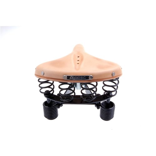 Lepper Primus Herren Fahrrad Sattel Kernledersattel Fahrradsattel - 2