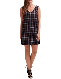 Vestido Vila Vibellona S/L Cuadros Azul Marino