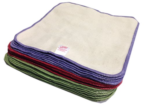 Paquete de 25 toallitas de franela de algodón para de bebé