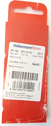 WIC® Kennzeichnungsclip Kennzeichnungsmarkierer für Kabel Aufdruck 0 – 9 Größe 1 Farbe 200 Stück - 4