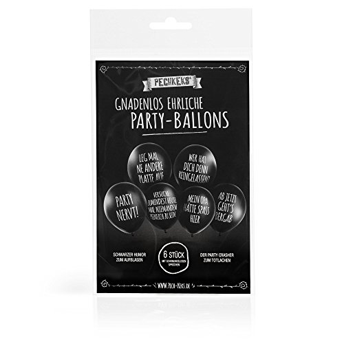 Pechkeks Anti-Party Ballons – schwarze Luftballons mit Ansage - 8